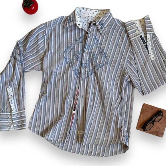 English Laundry Hand Sewn Mens Dress Button Down Sz XL - Picture 1 of 15